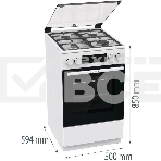 Плита Газовая Gorenje GGI5C22WF, газовая духовка, стеклянная крышка, чугун, белый, фото9