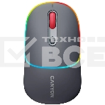 Мышь беспроводная Canyon MW-22 темно-серый, 1600 dpi, радиоканал, Bluetooth, USB, кнопки - 4, фото2
