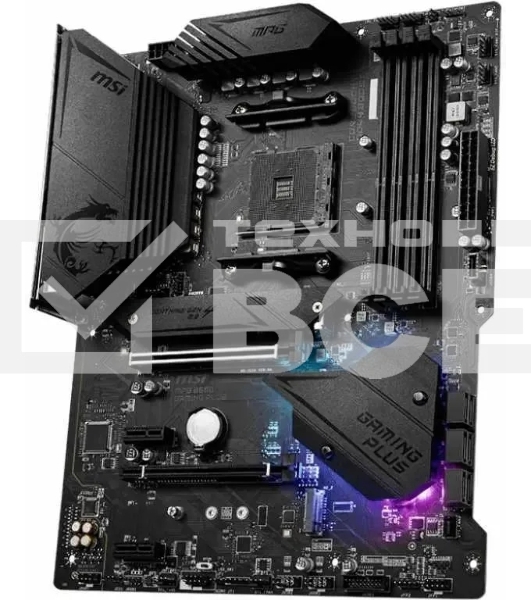 Материнская плата MSI MPG B550 GAMING PLUS, AM4, AMD B550, 4xDDR4, 6xSATA, 2xM.2, 1xPCI-E 4.0 x16, 1xPCI-E 3.0 x4, 2xPCI-E x1, 1xHDMI, 1xDP, 1x 1Gb LAN, 4xUSB-A 2.0, 2xUSB-A 3.2 Gen 1, 1xUSB-A 3.2 Gen 2, 1xUSB-C 3.2 Gen 2, 5x3.5 мм, 7.1, ATX