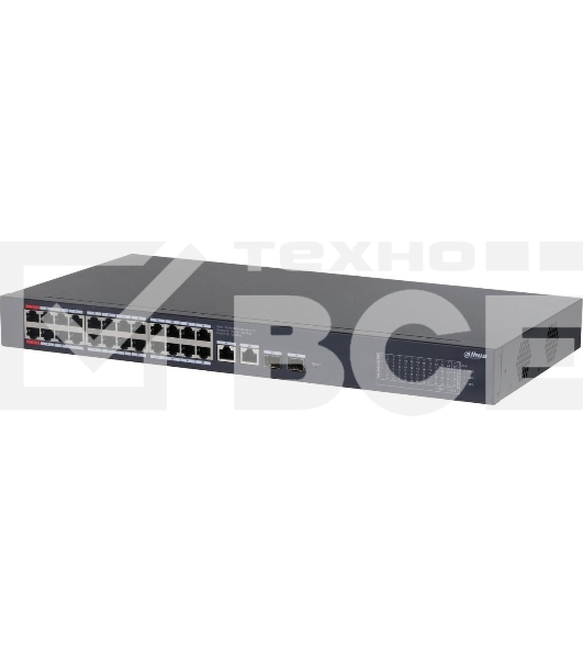 Коммутатор Dahua DH-CS4228-24GT-240 (L2) 26x1Гбит/с 2xКомбо(1000BASE-T/SFP) 24PoE 265W управляемый