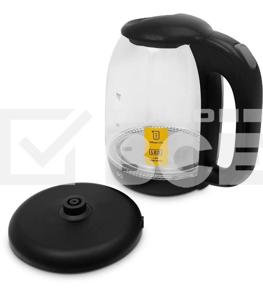 Чайник BQ KT1830G, 2200Вт, 1.7л, черный