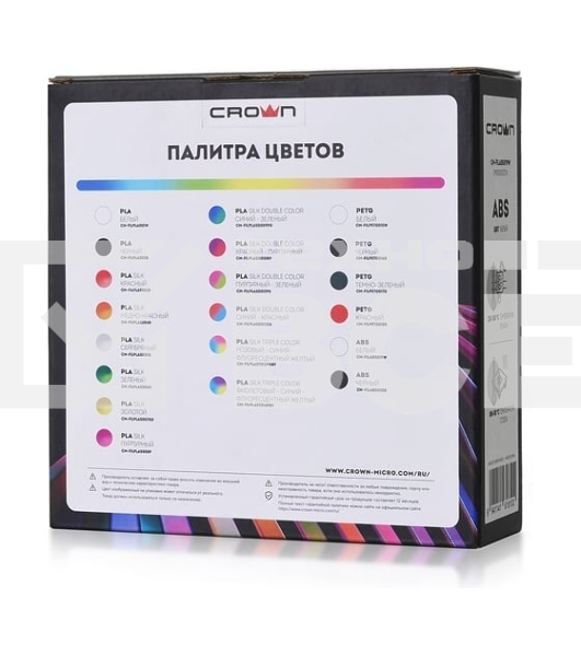 Филамент Crown Micro CM-FILABS019W ABS 1.75 1кг белый