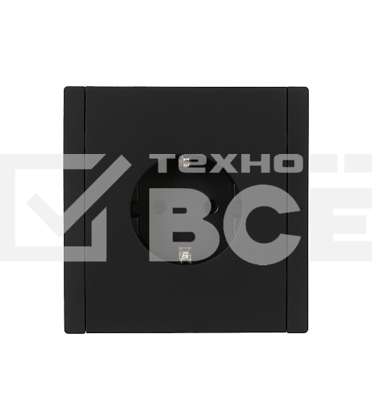 Розетка СП FORTE&PIANO FP114 16А с заземл. без защ. шторок безвинт. крепл. черный IEK FP-R11-16-1-K02