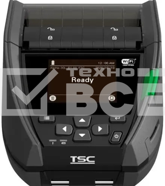 Принтер этикеток мобильный TSC ALPHA-30L прямая термопечать, 203 dpi, 127 мм/сек, Bluetooth, WiFi, NFC, USB Type-C, MicroSD, чёрный