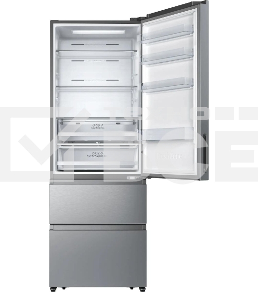 Холодильник Hisense RT641N4ACE серый, двухкамерный, 366/169, морозилка снизу, Total No Frost