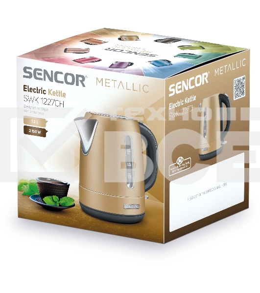 Чайник электрический Sencor SWK 1227CH 1,2 л, 2150 Вт