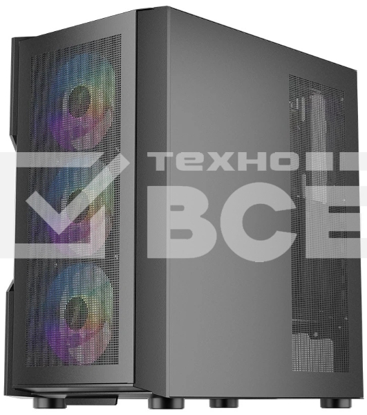 Компьютерный корпус 1STPLAYER TRILOBITE T7-P черный ATX 4x120мм LED fans T7-P-BK-4F1