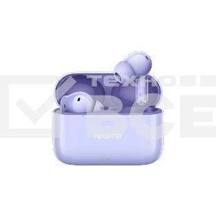 Гарнитура внутриканальные Realme Buds T200 фиолетовый беспроводные bluetooth в ушной раковине (6941764462083)