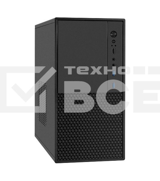 Компьютерный корпус Minitower ExeGate BAA-308MU2 (mATX, без БП, 1хUSB+2хUSB 3.0, HD Audio, черный)
