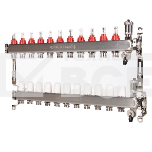 Коллектор Royal Thermo нерж. в сборе с расходомерами 1