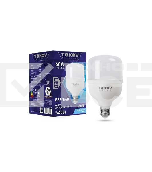 Лампа светодиодная TOKOV ELECTRIC 60Вт HP 6500К Е40/Е27 176-264В