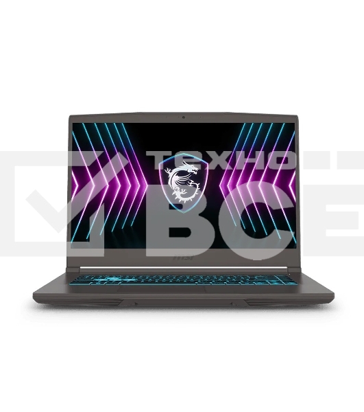 Ноутбук MSI Thin 15 B2RVE-3451XRU 15.6' IPS/FHD Intel Core 7 240H/16Gb/SSD512Gb/NVIDIA RTX4050 6Gb/Windows 11 Pro/серый/1.86kg