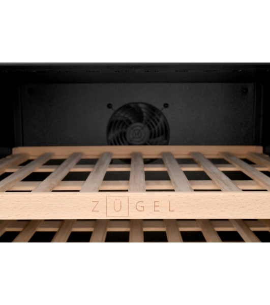 Винный шкаф встраиваемый ZÜGEL ZCWI570DB черный, 145 л, 2 отсека, 57 бут.