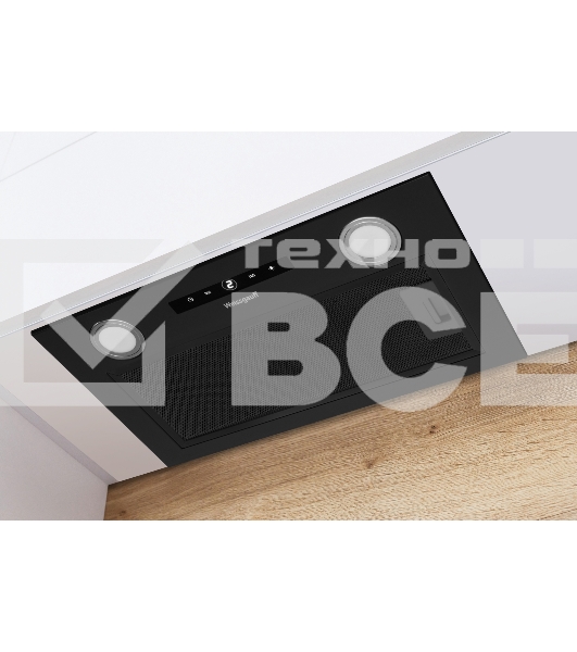 Вытяжка встраиваемая Weissgauff BOX 1200 BL черный управление: сенсорное (1 мотор)