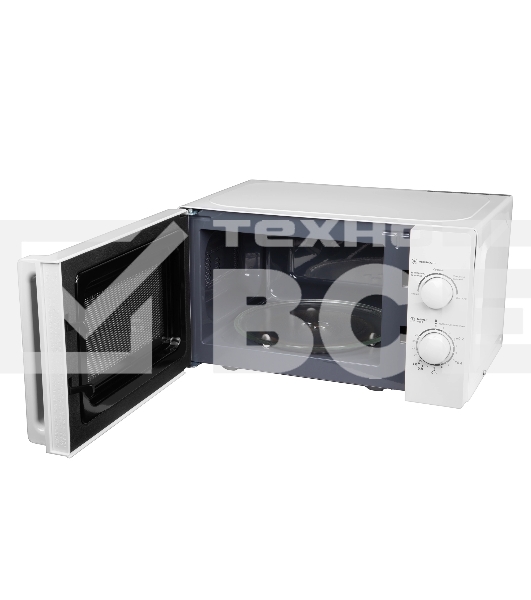Микроволновая печь Hyundai HYM-M2068 белый, 20 л, 700 Вт, переключатели - поворотный механизм