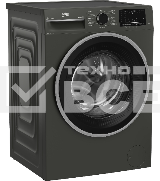 Стиральная машина Beko B3WFR572AB темно-серый, загрузка фронтальная 7 кг, 1200 об/мин., класс: А