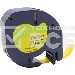Картридж ленточный Cactus CS-LT-91202 черный шрифт, желтый фон (12 мм, 4 м) для Dymo Letra Tag LT-100H, фото2