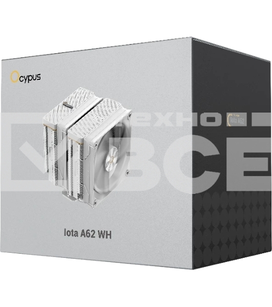 Кулер Ocypus Iota A62 WH White 260W/ All Intel/ AMD AM* / Digital display / 2 fans / Screws