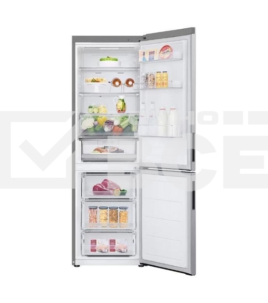 Холодильник LG GC-B459ANMW серебристый двухкамерный 234/110л морозилка снизу