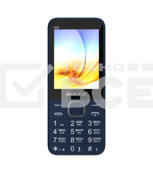 Мобильный  телефон Maxvi K28 32/32Mb синий