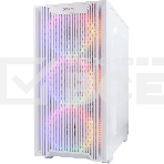Компьютерный корпус Ginzzu CL660 mATX FAN 4*12FRGb передняя панель Решетка Белый, фото9