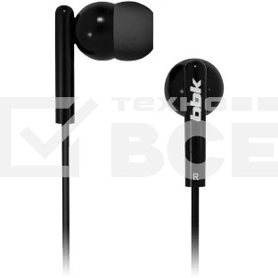 Проводные наушники BBK EP-1003S черный, вкладыши