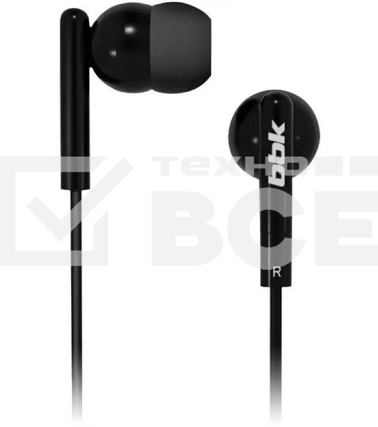 Проводные наушники BBK EP-1003S черный, вкладыши