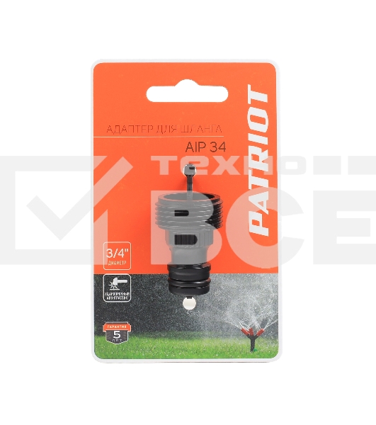 Адаптер PATRIOT AIP-34 внутренний, пластиковый, 3/4'