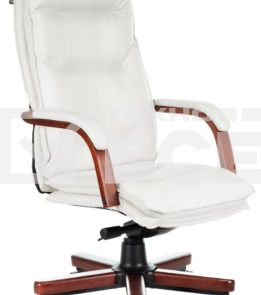 Кресло руководителя Бюрократ T-9927Walnut слоновая кость кожа крестов. металл/дерево