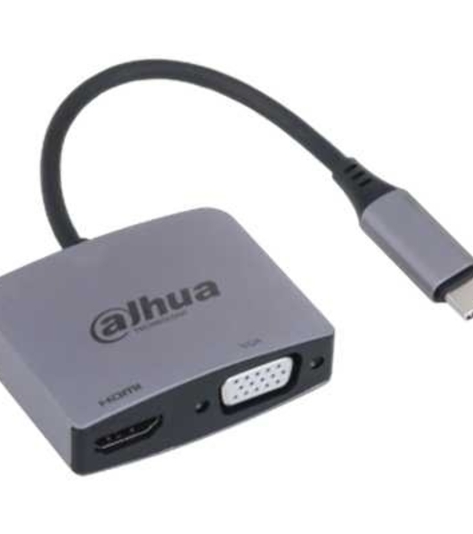 USB-концентратор Dahua TC32, USB Type-C, HDMI + VGA Docking Station, USB