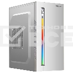 Компьютерный корпус MiniTower Ginzzu D380, RGB, mATX, 2xUSB2.0, белый,без БП, без вентиляторов, фото 1