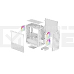 Компьютерный корпус Deepcool CH360 WH без БП, боковое окно (закаленное стекло), 2x140мм ARGB LED вентилятор спереди и 1x120мм ARGB LED вентилятор сзади, белый, mATX, фото4