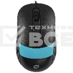 Мышь проводная Oklick 310M черный/синий, 2400 dpi, USB, кнопки - 4, фото 1