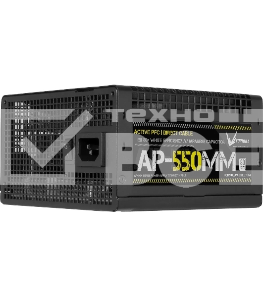 Блок питания Aerocool / Formula ATX 550W AP-550ММ 80 PLUS WHITE (20+4pin) APFC 120mm fan 6xSATA RTL