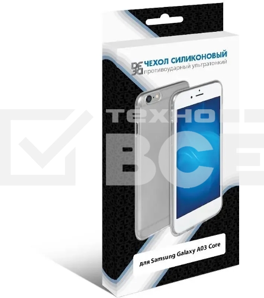 Чехол (клип-кейс) DF sCase-125 для Samsung Galaxy A03 Core прозрачный