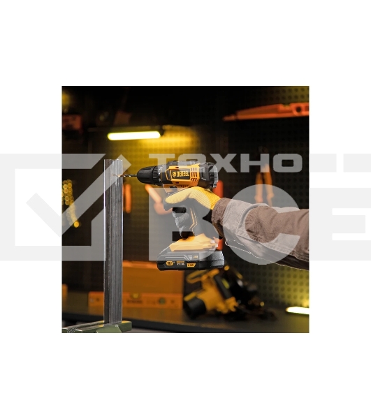 Дрель-шуруповерт Denzel CDL-18-02BM, Аккумуляторная, 18В, 2 АКБ, Кейс