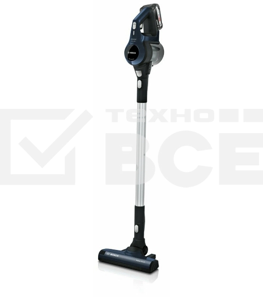 Пылесос вертикальный Bosch Unlimited BCS611P4A POWER FOR ALL 18V синий/черный, питание от аккумулятора, уборка сухая, работа от АКБ max 30 мин