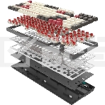 Клавиатура A4Tech Bloody WS98 Pixels Red беспроводная USB, Bluetooth/Радиоканал темно-серый/белый, фото2