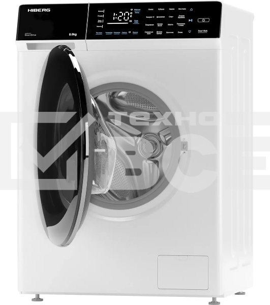 Стиральная машина HIBERG i-DDQ9-812 W белый, загр. фронтальная макс.: 8 кг 1200 об/мин класс: А+++