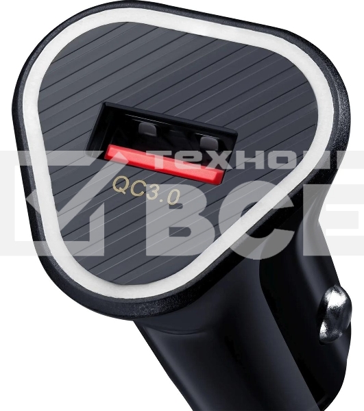 Автомобильное зар./устр. Buro BUCL1 3A QC черный (BUCL18P100BK)