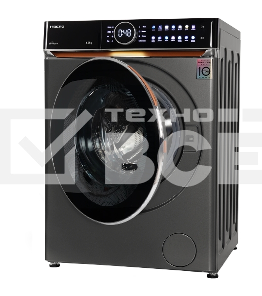 Стиральная машина HIBERG i-DDQ10 - 814 Sd Темно-серый загр. фронтальная макс.: 8 кг 1400 об/мин класс: А+++