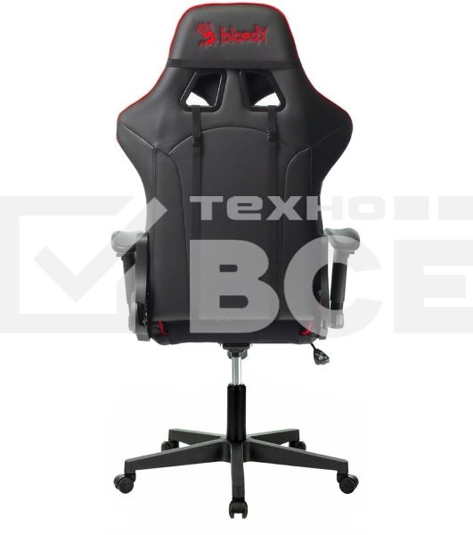Кресло игровое A4Tech Bloody GC-400, черный/красный, крестовина пластик