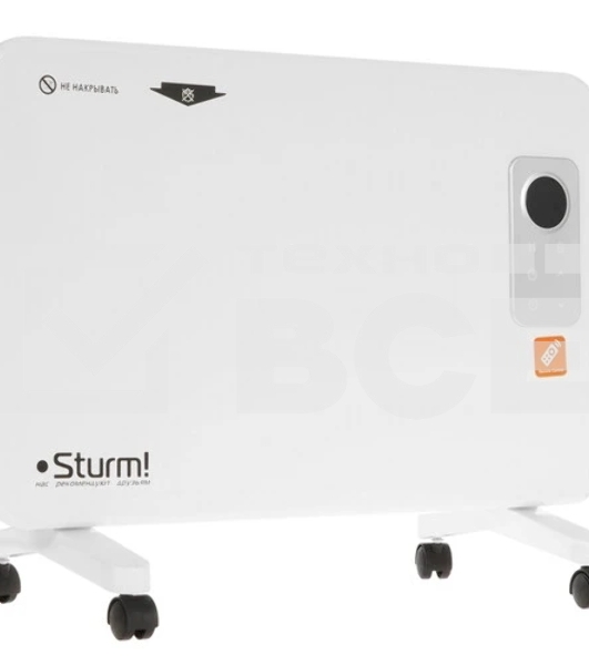 Конвектор Sturm! CH1000D, белый, 1000 Вт, 15 м2, дисплей, электронный термостат