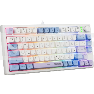 Игровая клавиатура проводная Defender Novis GK-318 RU,бел/гол,80кн+FN,радуж,1.5м