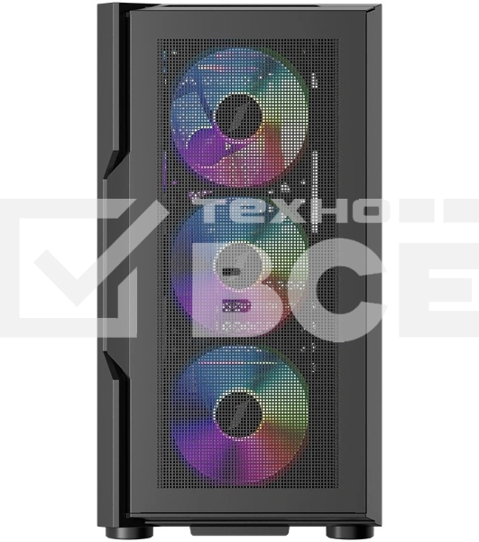 Компьютерный корпус 1STPLAYER TRILOBITE T7-P черный ATX 4x120мм LED fans T7-P-BK-4F1