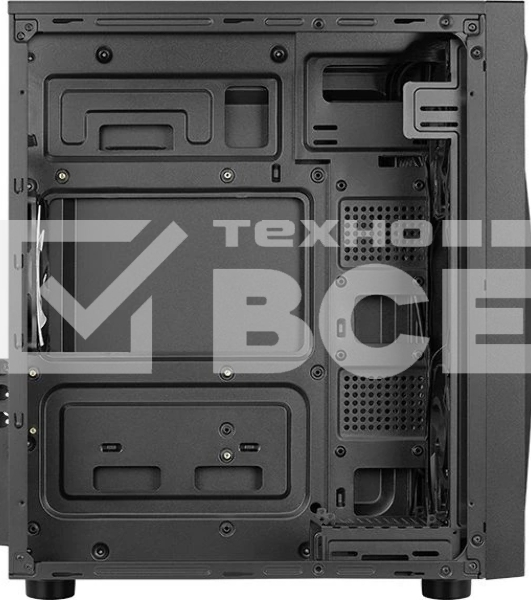 Компьютерный корпус Aerocool/Formula Glider Cosmo V1 без БП, ATX, боковое окно (закаленное стекло), черный