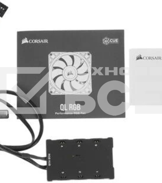 Комплект вентиляторов Corsair iCUE QL140 RGb CO-9050106-WW 140мм PWM белый Fan — Dual Fan Kit with Lighting Node CORE