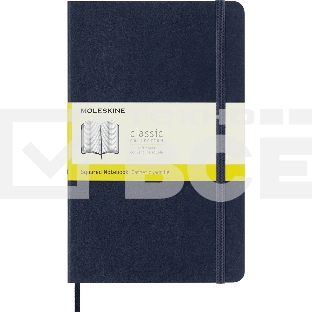 Блокнот Moleskine CLASSIC SOFT QP617B20 Large 130х210мм 192стр. клетка мягкая обложка синий сапфир
