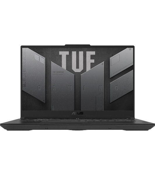 Ноутбук ASUS TUF A17 FA707NUG-HX182/17.3'/IPS/AMD Ryzen 7 7445HS/16384Mb/512Gb SSD/nVidia GeForce RTX4050 6Gb/DOS/серый/2.6kg