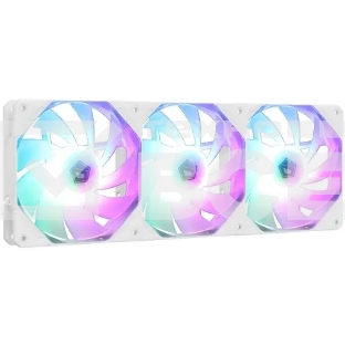 Комплект вентиляторов для корпуса ID-Cooling TF-12025-ARGB-TRIO-SNOW белый, 120 мм, 1500 об/мин, 30.5 дБ, 4 pin